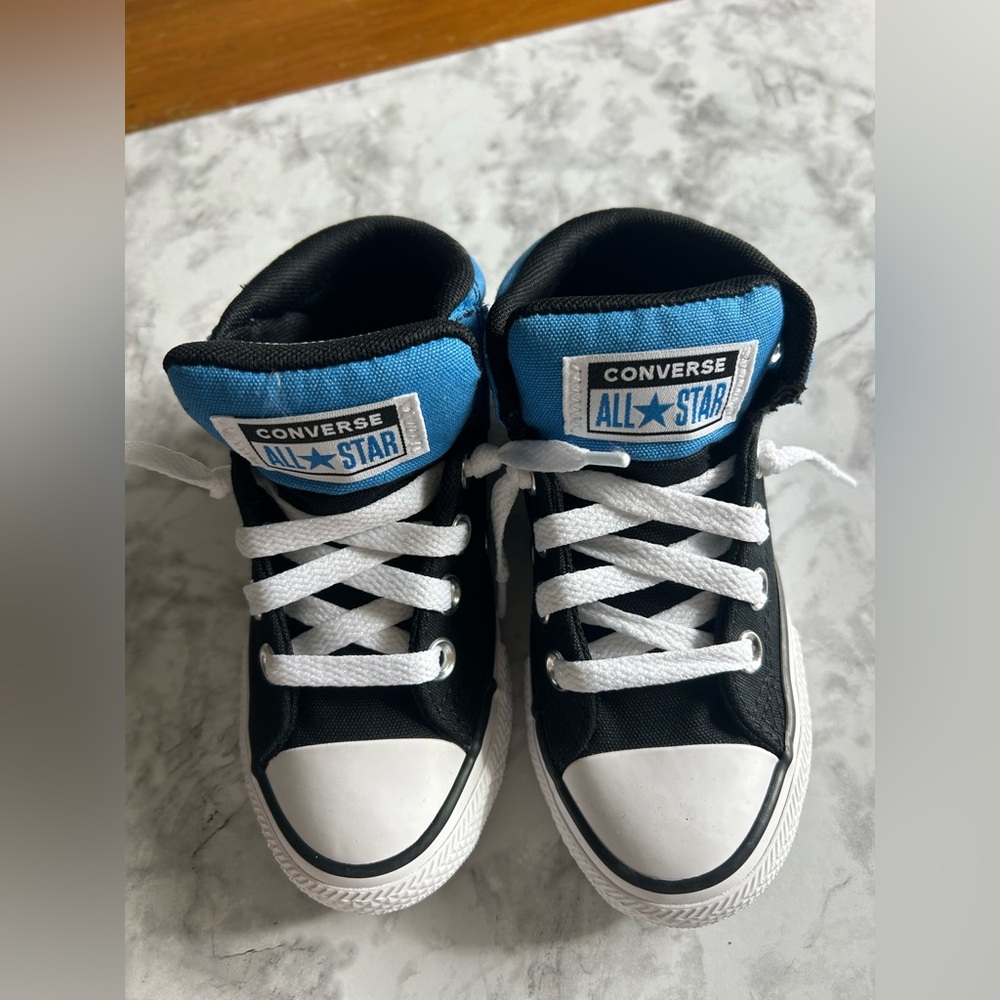 Converse Kids' Black & Blue All Star High-Top Sneakers/ size 11
